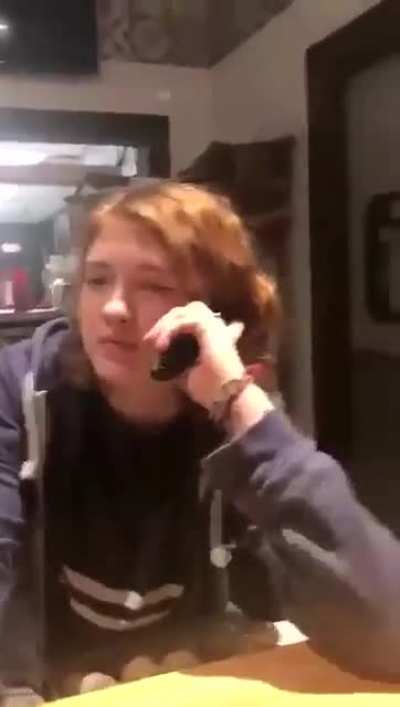 Angry cashier exposes her breast saying that's my tit bitch to customers