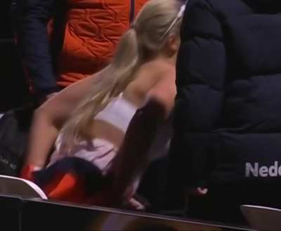 Hot moment after a race