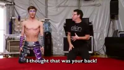 To slap his butt