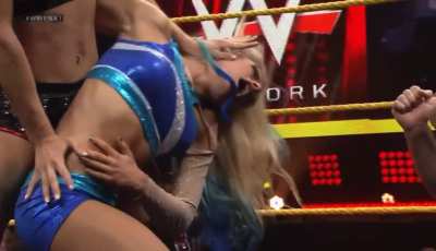 Charlotte punches Alexa&rsquo;s stomach knocking the wind out of her!
