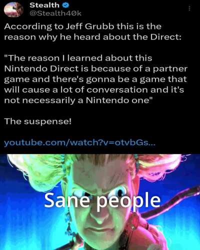 How it'll feel watching tomorrows direct.