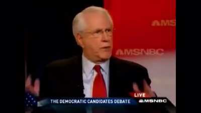 In one of the greatest debate moments in American history, Mike Gravel called out some of the world's most prolific warmongers to their faces.