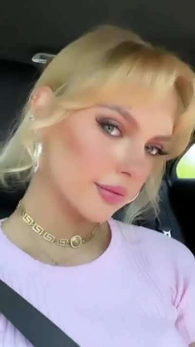 in the car