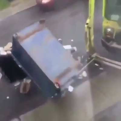 To empty the dumpster