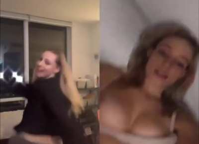 cute petite blonde plays with herself 🤤
