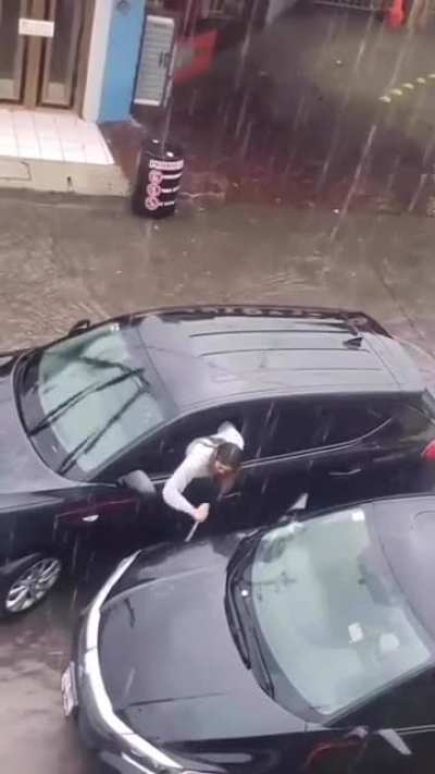 Idiot using weapon