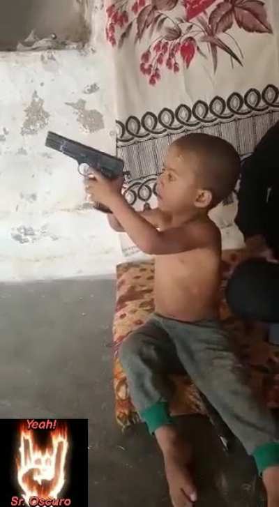 Idiot with kids &amp;amp; guns.