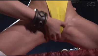 Chained and gagged. Will she talk? Probably not.