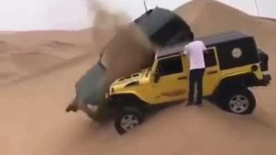 Drivin&rsquo; over a Sand Dune? What could possibly go wrong?