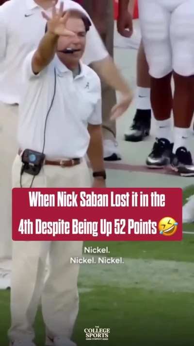 Coach Saban never lowered his standards!