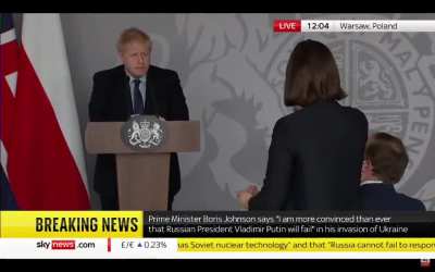 Pretty extraordinary moment at Boris Johnson’s press conference in Warsaw, as a Ukrainian journalist criticizes lack of sanctions on oligarchs & decision not to implement a no-fly zone. “You’re not coming to Kyiv, prime minister. You’re not coming to 