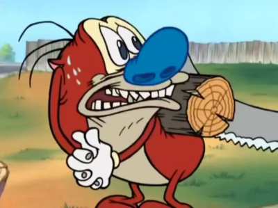 Ren &amp;amp; Stimpy Sawing Wood
