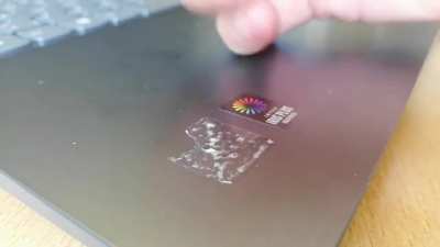 Removing glue residue...