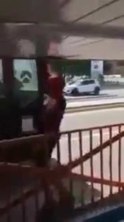 Spiderman shows his skills after couple of beers