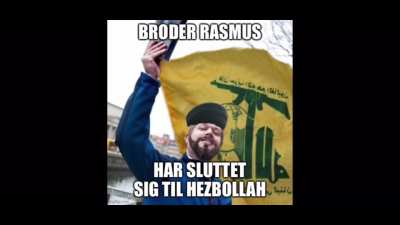 &Aring;h nej! Rasmus Paludan, danernes lys, de svages beslytter, er blevet radikaliseret af Hezbollah!!!