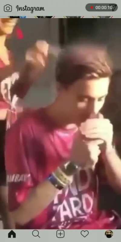 Smoking a ciggerate