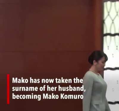 Japan's Princess Mako loses royal status after marrying her &lsquo;commoner&rsquo; boyfriend and has also turned down a 140 million yen ( &pound; 900,000 ) dowry offered after her departure.