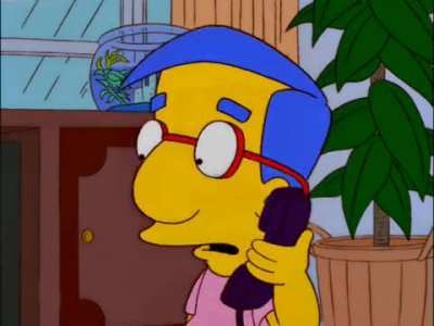 "Milhouse, do you see what's on Channel 6?" "Uh, yeah. It's really something... AHHH!"