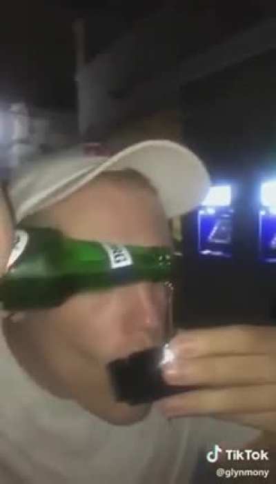 Drinking from an ashtray