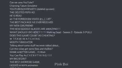 Oh so you watch Pewdiepie? Name every video.