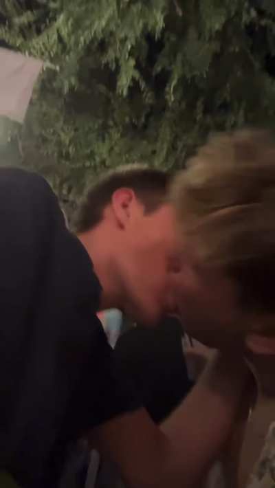 kissing in public