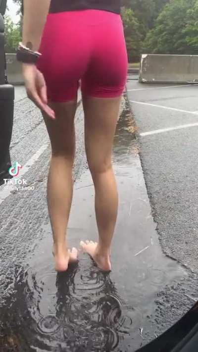 barefoot in a puddle (liilytan00)