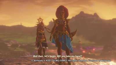 Urbosa kills a child. (Hyrule Warriors: Age of Calamity)
