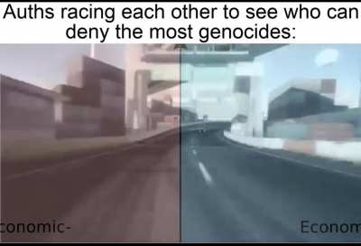 "(Genocide that happened) never happened."