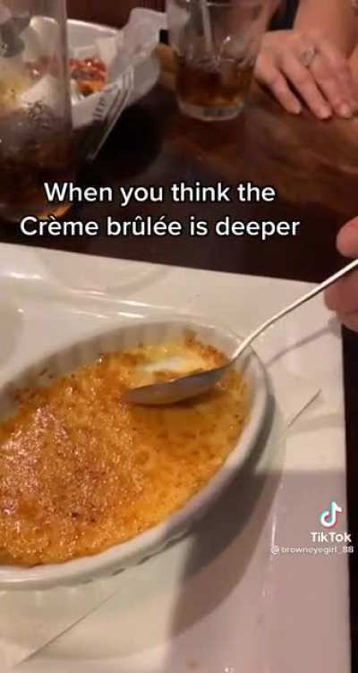 Ordering a Creme Brulee from a Diner