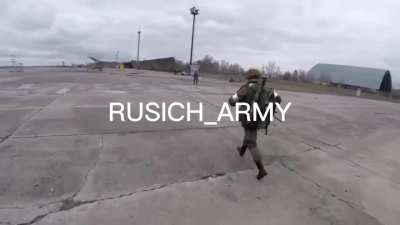 Archival Footage: Hostomel Airport - Russian VDV First Wave of Air Assault - No Music - Late Feb. 2022. Hostomel, Kyiv Region, Ukraine.