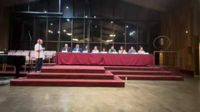 89 year old Council member Conrad Lee has temper tantrum and lies about voting record during the Bellevue City Council debates when his opponent Naren Briar stated his voting record
