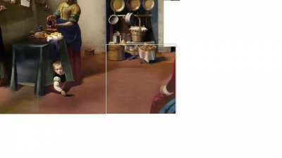 Extension created for "The Milkmaid" using artificial intelligence (Dall-E2)