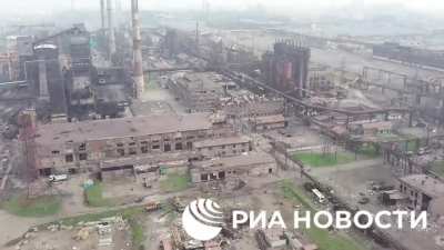 Azovstal Steelplant recorded from air by a Drone