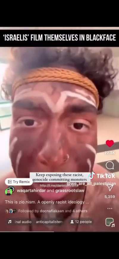 Isreaelis film themselves in blackface 