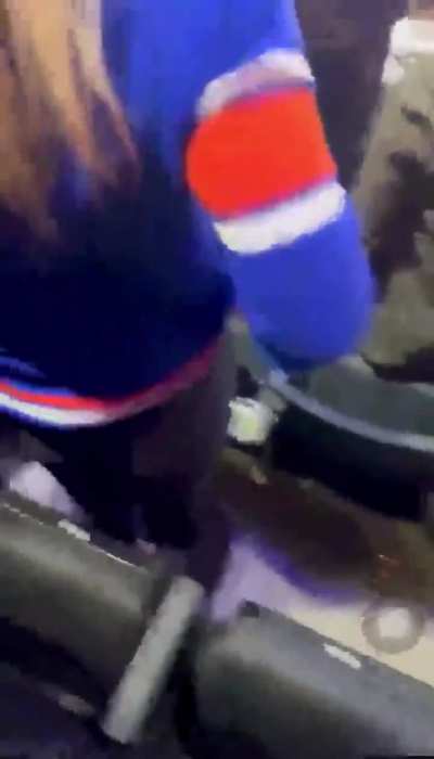 At a hockey game..