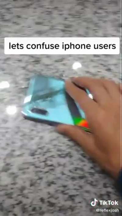 Today&rsquo;s installment of why I&rsquo;m glad we switched to Samsung. Also, it&rsquo;s nice having a hologram rainbow phone back tbh.