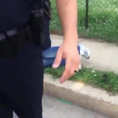 Baltimore cop points gun at man&rsquo;s neck without cause.