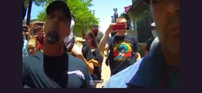 Piss boys and republicans threatening / blocking people at Pride brunch in Arlington