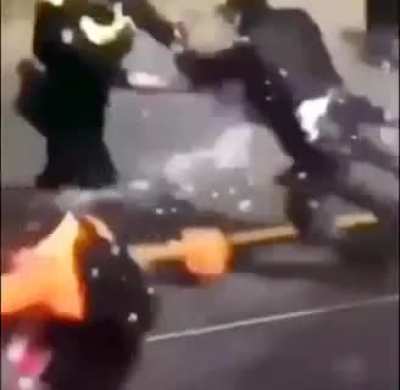 Australian Rambo at a protest