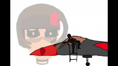 Slammed his &lsquo;railgun&rsquo; on the canopy