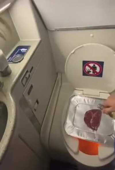 Someone Cook Steak On Flying Plane