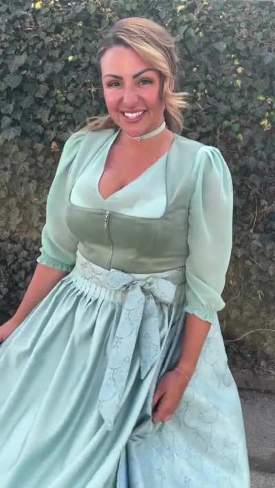Happy about her new dirndl