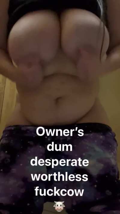 the sound of Owner&rsquo;s voice turns His pet into the wet mooing desperate beast this pet truely is and ever will be🥵🐮🥵🐮🥵