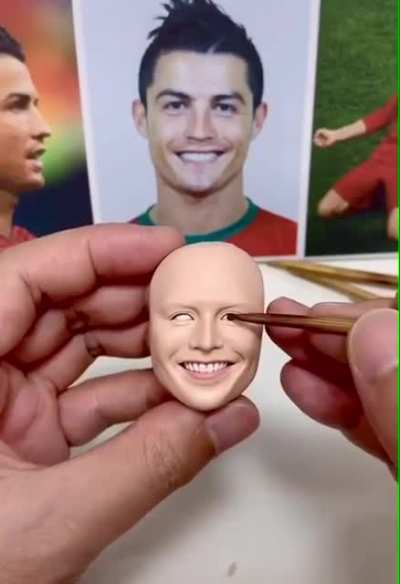 Cristiano Ronaldo made of clay