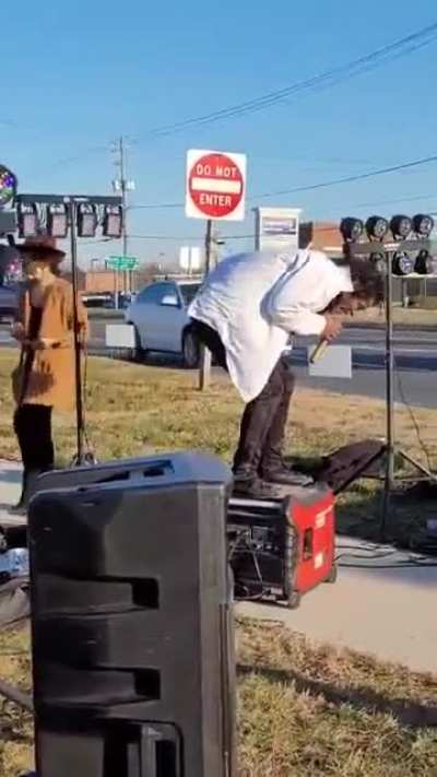 He was feeling the music