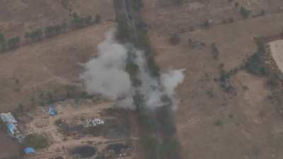 IED attack on Myanmar Army truck.