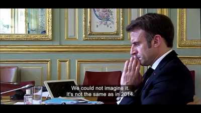 Zelensky&rsquo;s phone call to Macron to inform him that the invasion started. 