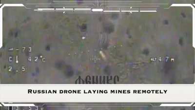 Russian drone drops anti-personnel mines on Ukrainian trenches &amp;amp; roads