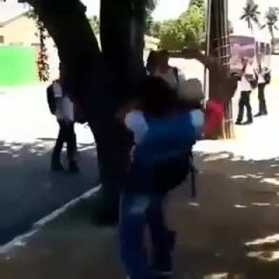 Bully brings her tugh white knight friend to physically abuse a high school boy. Gone terribly wrong.