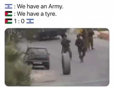 Israel Guards couldnt Stop a tyre and the crowd goes Bonkers